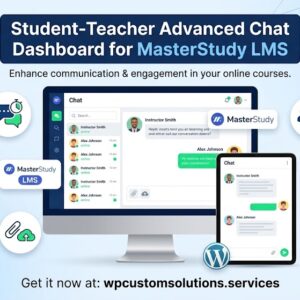 Student-Teacher Advanced Chat Dashboard for MasterStudy LMS