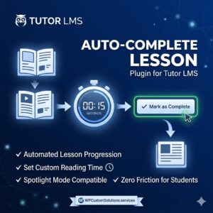 Auto-Complete Lesson for Tutor LMS Plugin